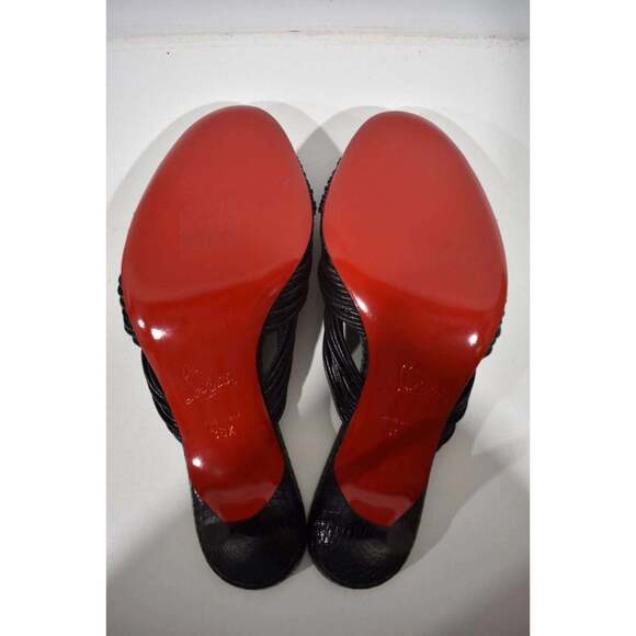 Christian Louboutin Multitaski 70 Black Strap Backless Mule Kitten Heel 36.5 - Picture 12 of 12